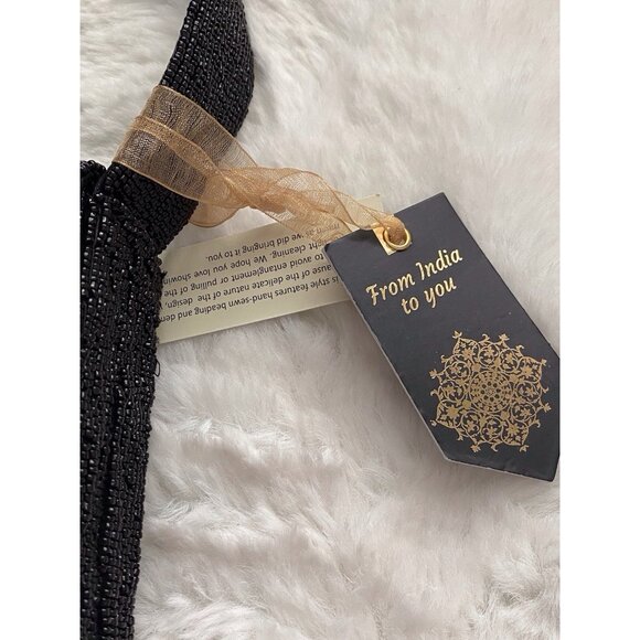 New York City NYC Beaded Bag with Charms Taxi Cab And Apple Made In India Viral - Picture 4 of 12